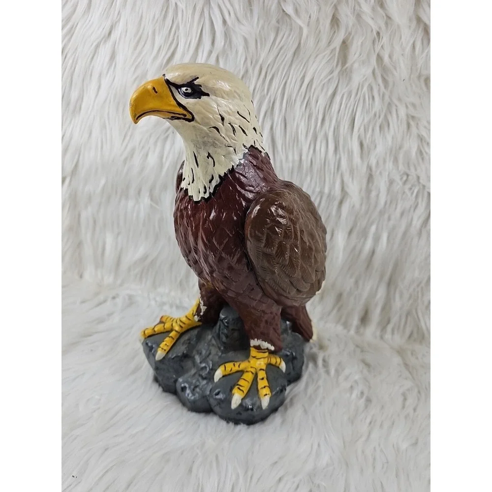 Vintage Super Cool 14in Ceramic Bald Eagle Statue